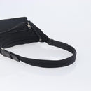 PRADA Shoulder Bag Nylon Black Silver Auth 208639V-7