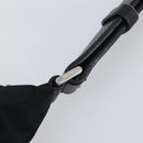 PRADA Shoulder Bag Nylon Black Silver Auth 208639V-9