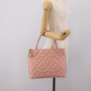 CHANEL Standard Tote Bag Caviar Skin Pink Gold CC Auth 208641V-26