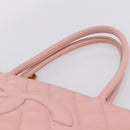 CHANEL Standard Tote Bag Caviar Skin Pink Gold CC Auth 208641V-8