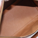 CELINE Macadam Canvas Boston Bag PVC Leather Brown Gold Auth 208642V-18