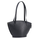 LOUIS VUITTON Epi Saint Jacques Powanie Long Bag Black M52332 LV Auth 208643V-1