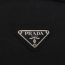 PRADA Waist Bag Nylon Black Silver Auth 208647A-19