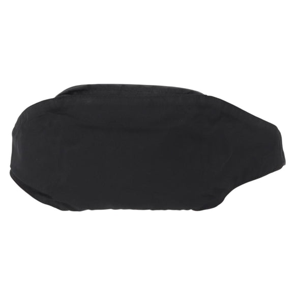 PRADA Waist Bag Nylon Black Silver Auth 208647A
