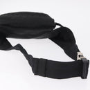 PRADA Waist Bag Nylon Black Silver Auth 208647A-7