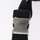 PRADA Waist Bag Nylon Black Silver Auth 208647A-15