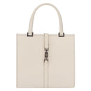GUCCI Jackie Hand Bag Leather White Silver 002 1065 Auth 208650A-2