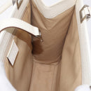 GUCCI Jackie Hand Bag Leather White Silver 002 1065 Auth 208650A-23