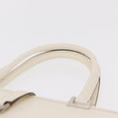 GUCCI Jackie Hand Bag Leather White Silver 002 1065 Auth 208650A-9