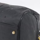 MCM Logogram Vicetos Boston Bag PVC 2way Black Gold Auth 208651-12