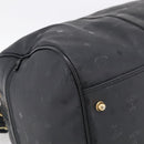 MCM Logogram Vicetos Boston Bag PVC 2way Black Gold Auth 208651-13
