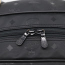 MCM Logogram Vicetos Boston Bag PVC 2way Black Gold Auth 208651-17