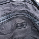 MCM Logogram Vicetos Boston Bag PVC 2way Black Gold Auth 208651-18