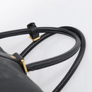 MCM Logogram Vicetos Boston Bag PVC 2way Black Gold Auth 208651-8