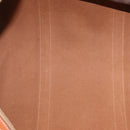 CELINE Macadam Canvas Boston Bag PVC Leather Brown Gold Auth 208652V-22