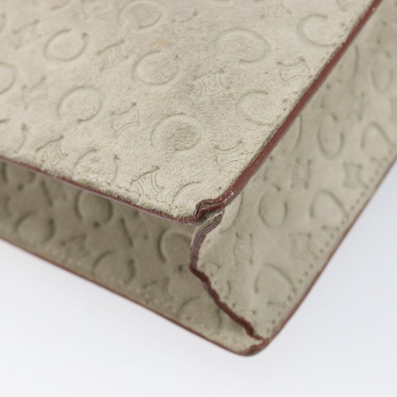 CELINE C Macadam Hand Bag Suede Beige Brown Auth 208655