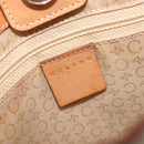 CELINE C Macadam Hand Bag Suede Beige Brown Auth 208655-16
