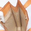 CELINE C Macadam Hand Bag Suede Beige Brown Auth 208655-18