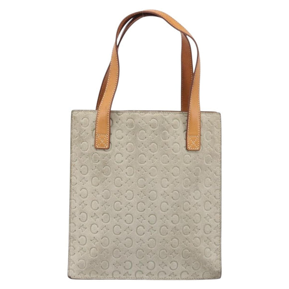 CELINE C Macadam Hand Bag Suede Beige Brown Auth 208655