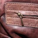 Bottega Veneta INTRECCIATO Shoulder Bag Leather Brown Gold Tone Auth 208656-27