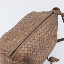 Bottega Veneta INTRECCIATO Shoulder Bag Leather Brown Gold Tone Auth 208656-7