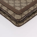 GUCCI GG Supreme Web Sherry Line Shoulder Bag PVC Beige 14 02 013 Auth 208657-9