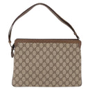 GUCCI GG Supreme Web Sherry Line Shoulder Bag PVC Beige 14 02 013 Auth 208657-2