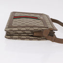 GUCCI GG Supreme Web Sherry Line Shoulder Bag PVC Beige 14 02 013 Auth 208657-3