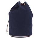 HERMES POSITION MIMILL Shoulder Bag Canvas Navy Gold Auth 208659A-1