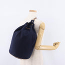 HERMES POSITION MIMILL Shoulder Bag Canvas Navy Gold Auth 208659A-22