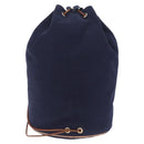 HERMES POSITION MIMILL Shoulder Bag Canvas Navy Gold Auth 208659A-2