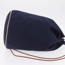 HERMES POSITION MIMILL Shoulder Bag Canvas Navy Gold Auth 208659A-3