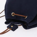 HERMES POSITION MIMILL Shoulder Bag Canvas Navy Gold Auth 208659A-6