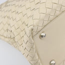 Bottega Veneta INTRECCIATO Tote Bag Leather White Silver 158673 Auth 208660A-12