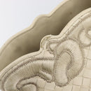 Bottega Veneta INTRECCIATO Tote Bag Leather White Silver 158673 Auth 208660A-15