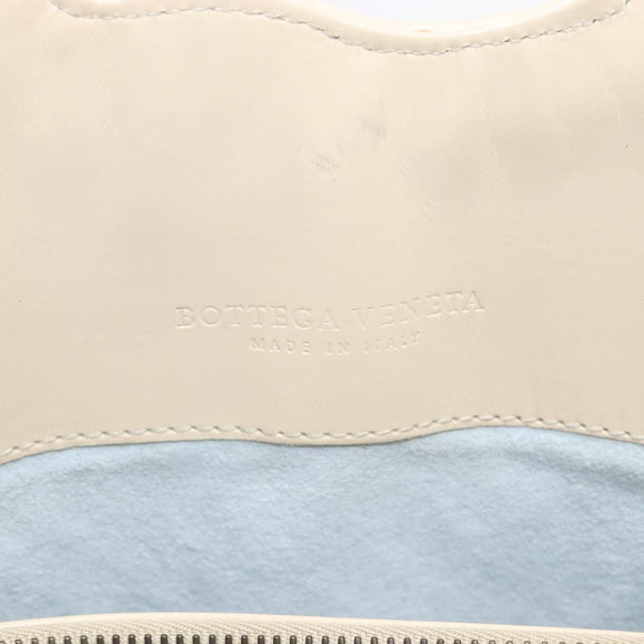 Bottega Veneta INTRECCIATO Tote Bag Leather White Silver 158673 Auth 208660A