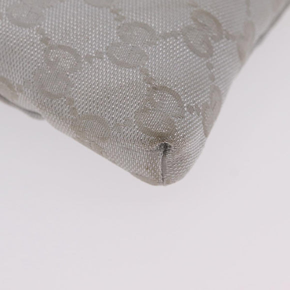GUCCI GG Canvas Waist Bag Silver 28566 Auth 208662