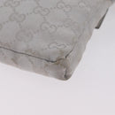 GUCCI GG Canvas Waist Bag Silver 28566 Auth 208662-17