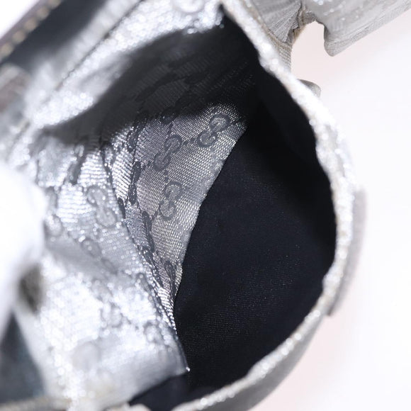 GUCCI GG Canvas Waist Bag Silver 28566 Auth 208662