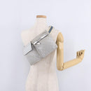GUCCI GG Canvas Waist Bag Silver 28566 Auth 208662-27