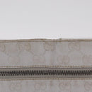 GUCCI GG Canvas Waist Bag Silver 28566 Auth 208662-4