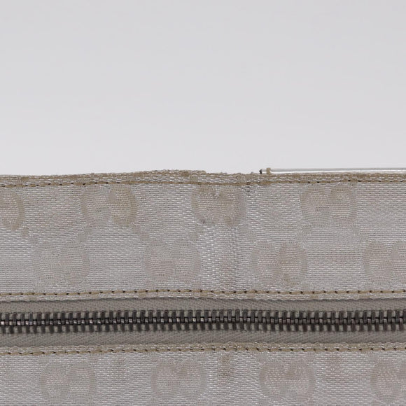 GUCCI GG Canvas Waist Bag Silver 28566 Auth 208662