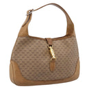 GUCCI Micro GG Supreme Jackie Hand Bag PVC Beige Gold Auth 208663-1