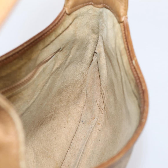 GUCCI Micro GG Supreme Jackie Hand Bag PVC Beige Gold Auth 208663