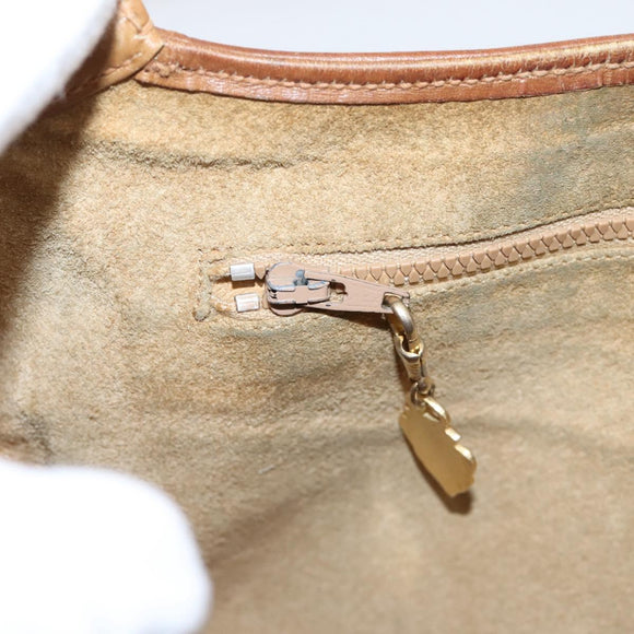 GUCCI Micro GG Supreme Jackie Hand Bag PVC Beige Gold Auth 208663