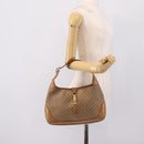 GUCCI Micro GG Supreme Jackie Hand Bag PVC Beige Gold Auth 208663-23