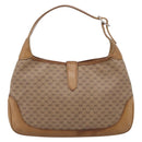 GUCCI Micro GG Supreme Jackie Hand Bag PVC Beige Gold Auth 208663-3