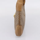 GUCCI Micro GG Supreme Jackie Hand Bag PVC Beige Gold Auth 208663-5