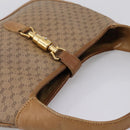 GUCCI Micro GG Supreme Jackie Hand Bag PVC Beige Gold Auth 208663-6