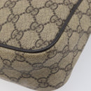 GUCCI GG Supreme Shoulder Bag PVC Beige Gold 233268 Auth 208664-12